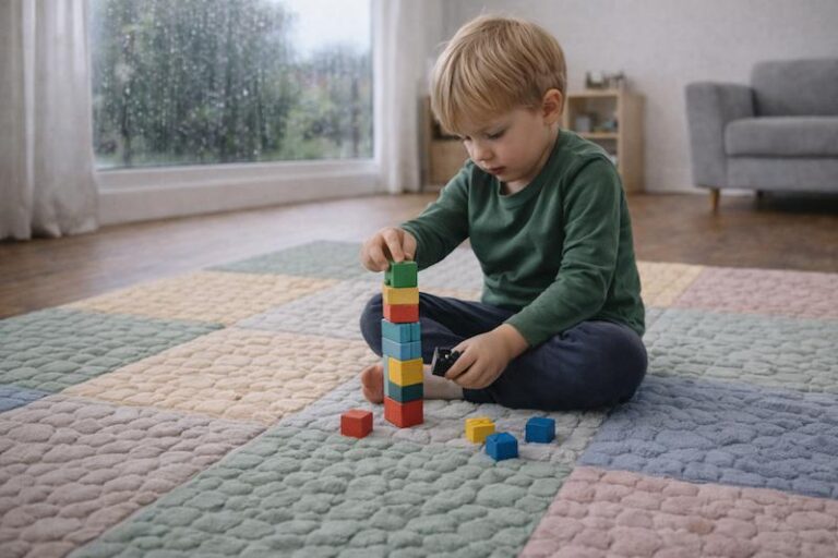 Como adaptar o uso de tapetes sensoriais infantis em dias de chuva
