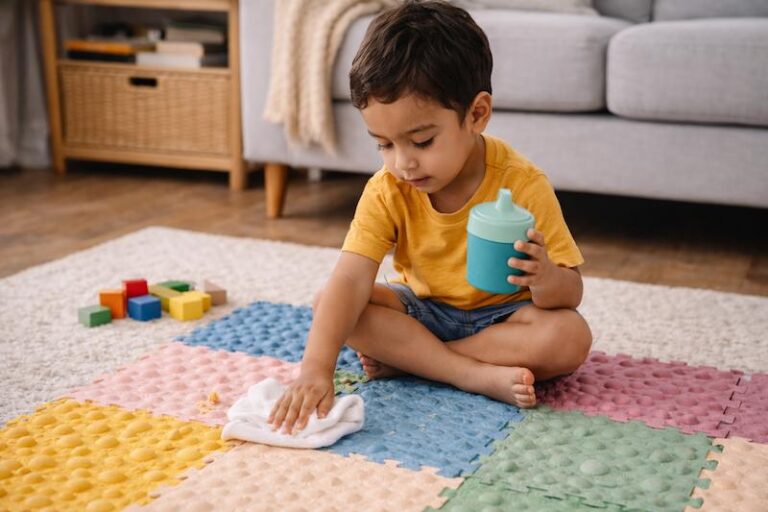 Cuidados diários no uso de tapetes sensoriais infantis em casa
