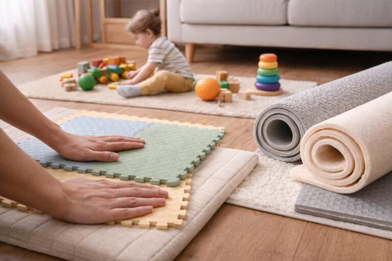 Como identificar tapetes sensoriais infantis adequados para casa