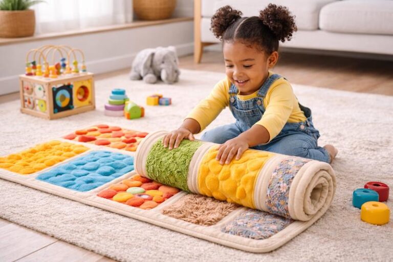 Tapetes sensoriais podem ser dobrados ou enrolados